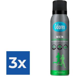 Odorex Deospray Men - Fresh Protection 150 ml - Voordeelverpakking 3 stuks