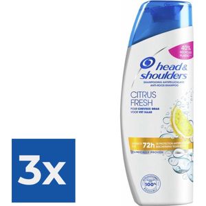 Head & Shoulders Citrus Fresh Shampoo 285 ml - Voordeelverpakking 3 stuks