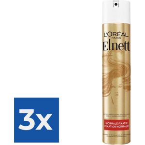 L’Oréal Paris Elnett Satin Haarspray Normale Fixatie - 300ml - Voordeelverpakking 3 stuks