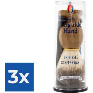 Vergulde Hand - Scheerkwast - Voordeelverpakking 3 stuks