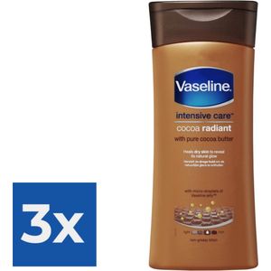 Vaseline Cocoa Radiant Intensive Care Bodylotion - 200 ml - Voordeelverpakking 3 stuks