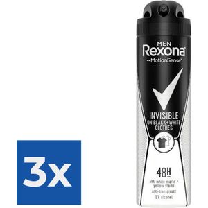 Rexona Deospray Men - Active Protection Invisible - 150ml - Voordeelverpakking 3 stuks