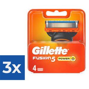 Gillette Fusion Power - Scheermesjes/Navulmesjes - 4 Stuks - Voordeelverpakking 3 stuks