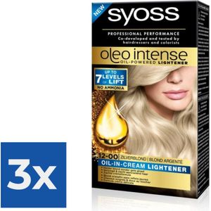SYOSS Oleo Intense 12-00 Zilverblond Haarverf - 1 stuk - Voordeelverpakking 3 stuks