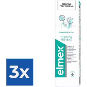 Elmex Sensitive Professional Tandpasta Repair & Prevent 75 ml - Voordeelverpakking 3 stuks