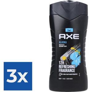 Axe Douchegel Alaska 3in1 250ml - Voordeelverpakking 3 stuks