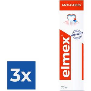 Elmex Tandpasta Anti-Caries - 75 ml - Voordeelverpakking 3 stuks