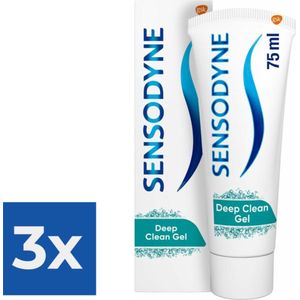 Sensodyne Tandpasta Deep Clean Gel 75 ml - Voordeelverpakking 3 stuks