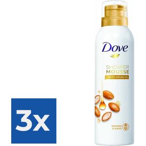 Dove Argan Oil - 200 ml - Shower Foam - Voordeelverpakking 3 stuks