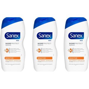 Sanex Douchegel Dermo Sensitive 500 ml - Voordeelverpakking 3 stuks