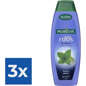 Palmolive Anti Roos Shampoo met Wilde Munt-Extract 350 ml - Voordeelverpakking 3 stuks