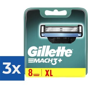 Gillette Mach 3 - 8 stuks - Scheermesjes - Voordeelverpakking 3 stuks