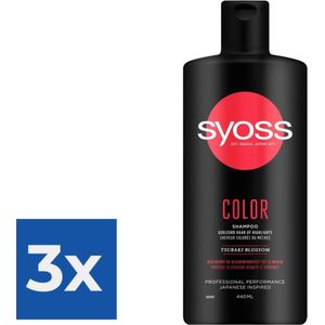 Syoss Color Shampoo - 440 ml - Voordeelverpakking 3 stuks