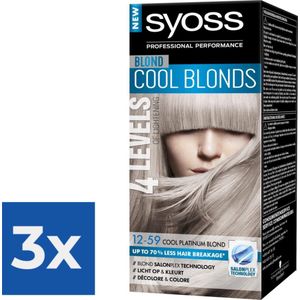 SYOSS Color Blond 12-59 Koel Blond - 1 stuk - Voordeelverpakking 3 stuks