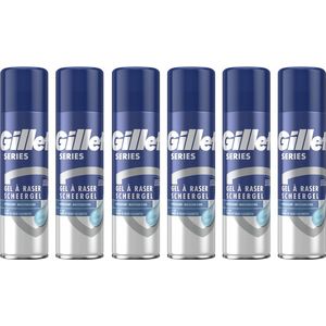 Gillette Scheergel - Series Moisturizing - Cacaoboter - 6 x 200 ml