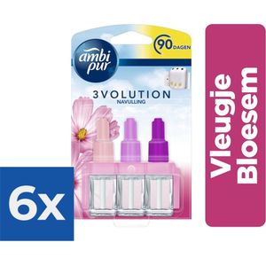 Ambi Pur Electrische Luchtverfrisser 3Volution Navulling Blossom & Breeze - Voordeelverpakking 6 stuks