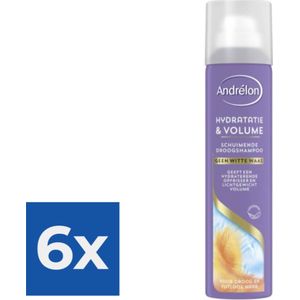 Andrelon Droogshampoo Schuimend Hydratatie & Volume 200 ml - Voordeelverpakking 6 stuks