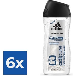 Adidas Man Adipure - SG - 250 ml - Voordeelverpakking 6 stuks