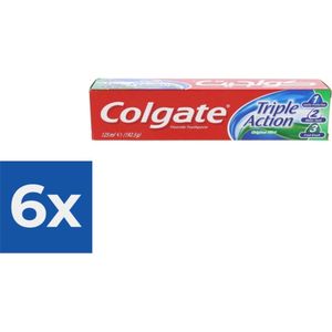 Colgate Tandpasta Triple Action Mint 125 ml - Voordeelverpakking 6 stuks