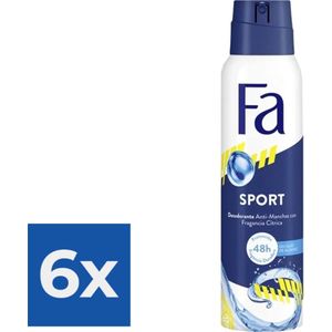 Fa Deodorant Sport 150ml - Voordeelverpakking 6 stuks