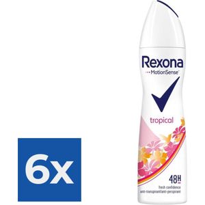 Rexona Deospray - Tropical 150 ml - Voordeelverpakking 6 stuks