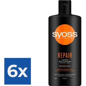 Syoss Repair Shampoo - 440 ml - Voordeelverpakking 6 stuks