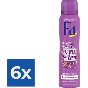 Fa Deodorant Deospray - Purple Passion 150 ml - Voordeelverpakking 6 stuks