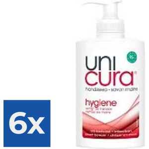 Unicura Handzeep - Pompje Hygiene 250 ml - Voordeelverpakking 6 stuks