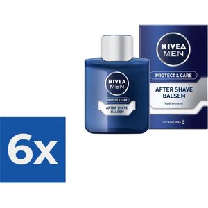 NIVEA MEN - Aftershave Balsem - Protect & Care - 6 x 100 ml - Voordeelverpakking