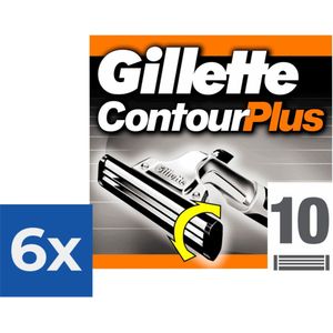 Gillette Contour Plus - 10 stuks - Wegwerpscheermesjes - Voordeelverpakking 6x 10 stuks