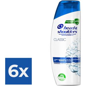 Head & Shoulders Classic Shampoo 285 ml - Voordeelverpakking 6 stuks