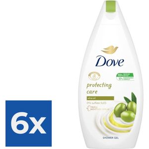 Dove shower gel protecting care olive oil 500ml - Voordeelverpakking 6 stuks