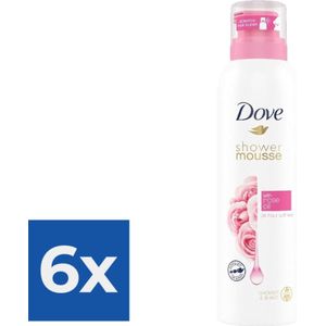Dove Rose Oil - 200 ml - Shower Foam - Voordeelverpakking 6 stuks