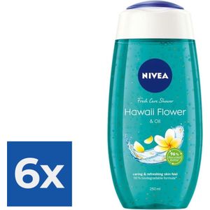 6x Nivea Douchegel Hawaii Flower & Oil 250 ml