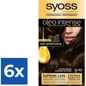 SYOSS Oleo Intense 3-10 Intense Bruin Haarverf - 1 stuk - Voordeelverpakking 6 stuks