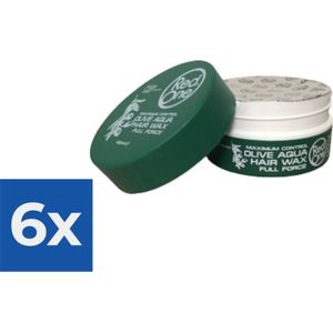 Red One Haar Styling Wax - 150 ml. - Olive - Aqua Hair Gel Wax - Voordeelverpakking 6 stuks