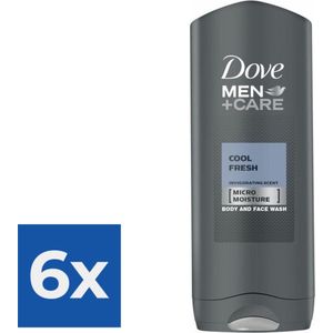 Dove Men + Care Cool Fresh - 400 ml - Douche Gel - Voordeelverpakking 6 stuks