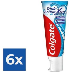 Colgate Tandpasta Triple Action Whitening 75 ml - Voordeelverpakking 6 stuks