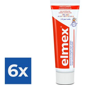 Elmex Anti-Cariës Peuter Tandpasta 75 ml - Voordeelverpakking 6 stuks