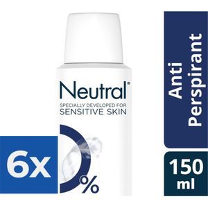 Neutral Deospray - Anti-Perspirant 150 ml - Voordeelverpakking 6 stuks