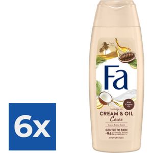 Fa Douche 250 ml Cream & Oil Cacao - Voordeelverpakking 6 stuks