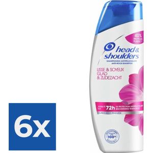 Head & Shoulders Shampoo - Glad & Zijdeglans 285 ml - Voordeelverpakking 6 stuks