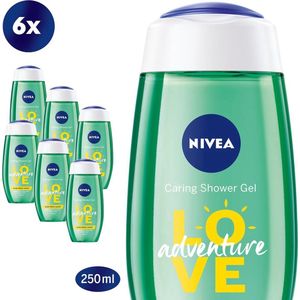 NIVEA Shower Love Outdoor Douchegel - 1 x 250ml - Voordeelverpakking 6 stuks