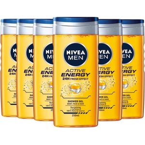 Nivea Men Douchegel Active Energy 250ml - Voordeelverpakking 6 stuks