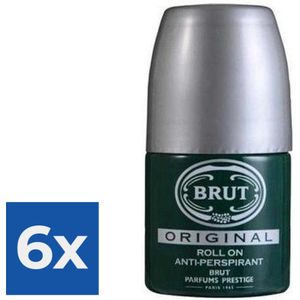 Brut Deo Roll-on - Original - GLAS - 50ml - Voordeelverpakking 6 stuks