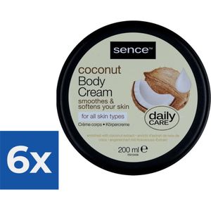 Sence Bodycreme Coconut 200 ml - Voordeelverpakking 6 stuks