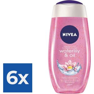 NIVEA Douchegel Waterlily & Oil - 250 ml - Voordeelverpakking 6 stuks