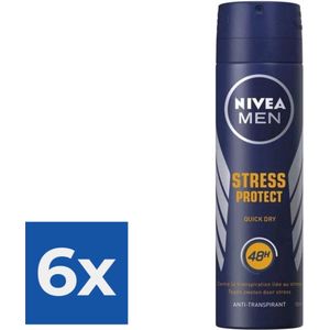 Nivea Men Deodorant Spray Stress Protect 150 ml - Voordeelverpakking 6 stuks
