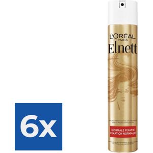 L’Oréal Paris Elnett Satin Haarspray Normale Fixatie - 300ml - Voordeelverpakking 6 stuks