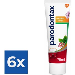 Parodontax - Tandpasta - Herbal Twist - Ginger & Mint - 75ml x 6